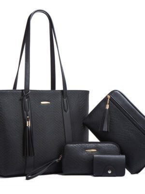 The Leather Tote Collection: A Curated 4-Piece Set for Your Modern Lifestyle