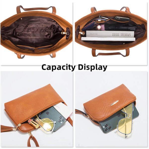 The Leather Tote Collection: A Curated 4-Piece Set for Your Modern Lifestyle