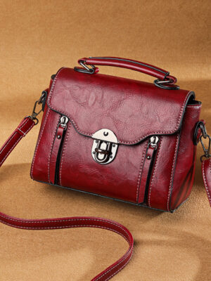 Classic Structured Box Bag - Retro Shoulder & Hand Carry