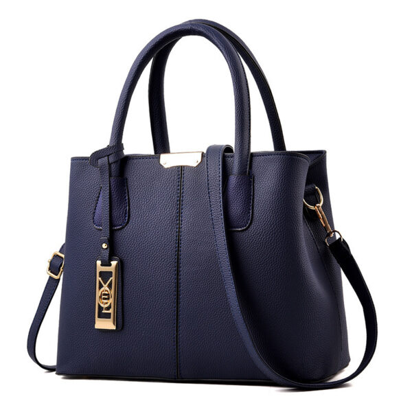 Spacious Convertible Tote with Metal Tag
