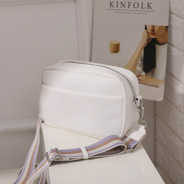 Solid Color PU Square Crossbody Bag - Stylish Shoulder Purse