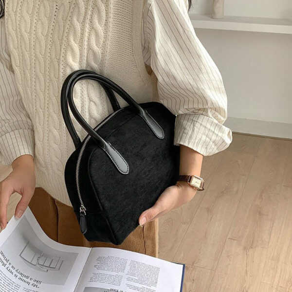 Maillard Vintage Suede Boston Bag - Oversized Matte Finish Leather Tote