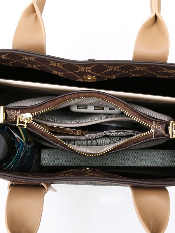 Vintage Monogram Tote - Large Capacity Convertible  Bag