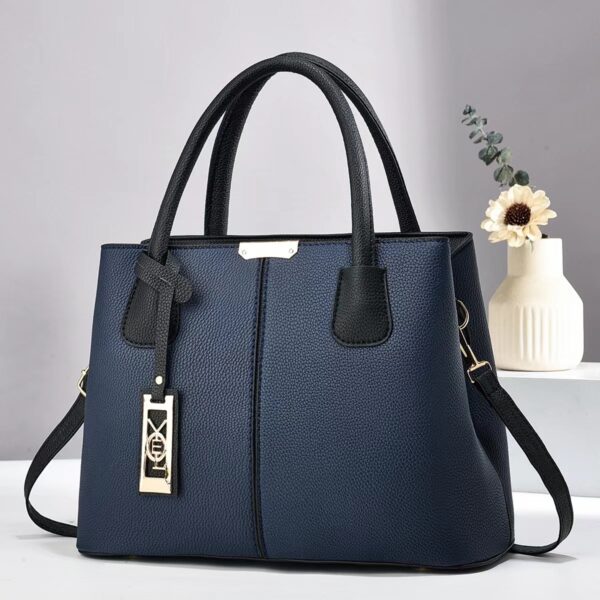 Spacious Convertible Tote with Metal Tag