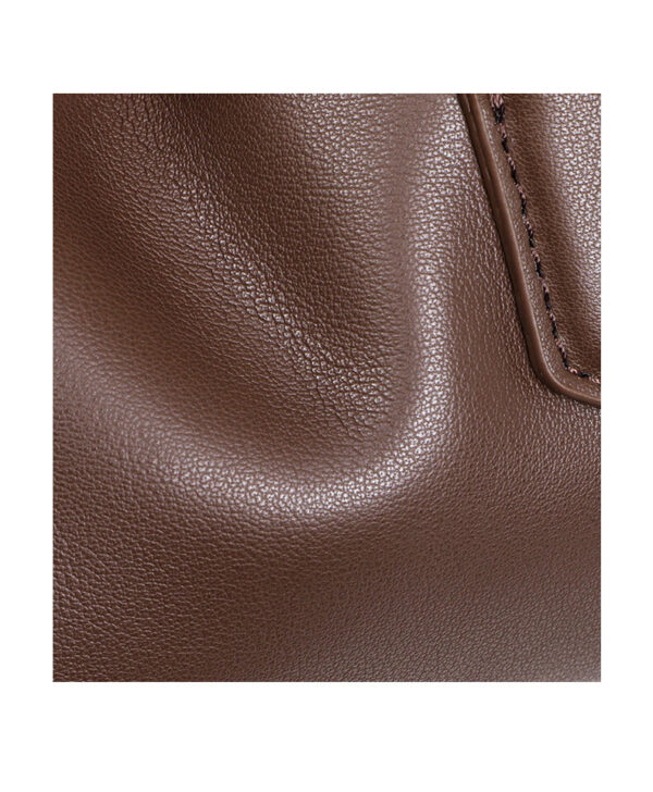 Genuine Leather Boston Pillow Bag - Convertible Crossbody & Top-Handle Purse