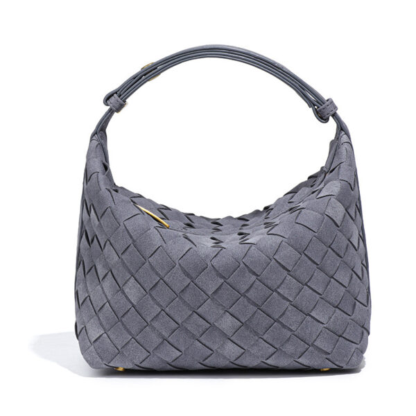 Hand-Woven Matte Leather Tote - Minimalist Handbag