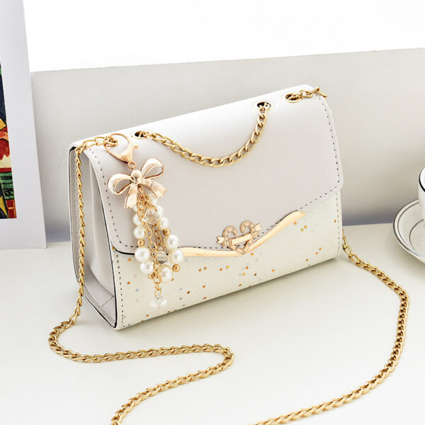Sparkling Chain Strap Crossbody Bag