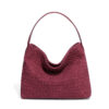 Women's Woven Leather Hobo Bag, Stylish Minimalist Handbag for Everyday Chic