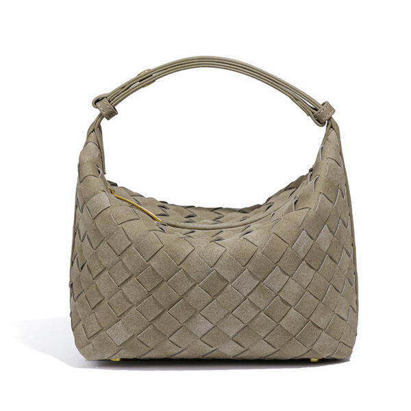 Hand-Woven Matte Leather Tote - Minimalist Handbag