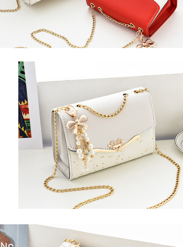 Sparkling Chain Strap Crossbody Bag