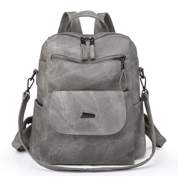 Large Capacity Vegan Leather Daypack