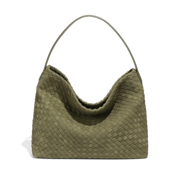 Women's Woven Leather Hobo Bag, Stylish Minimalist Handbag for Everyday Chic
