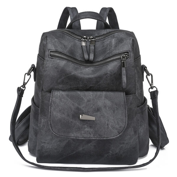 Large Capacity Vegan Leather Daypack