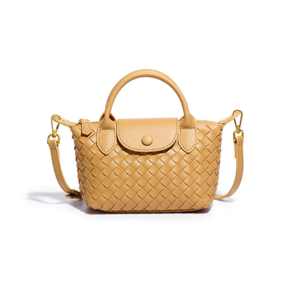 Mini Small Size Braided Luxury Leather Women's top Handle Handbag