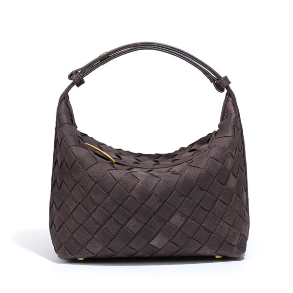 Hand-Woven Matte Leather Tote - Minimalist Handbag