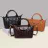 Mini Small Size Braided Luxury Leather Women's top Handle Handbag