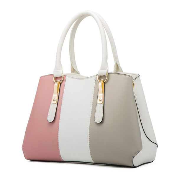 Color Block PU Leather Women’s Handbag Set