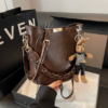 Women's Vintage-Style PU Leather Bucket Shoulder Bag