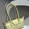 Women's Top-Grain Cowhide Shoulder Bag with Exterior Pocket