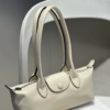 Women's Top-Grain Cowhide Shoulder Bag with Exterior Pocket