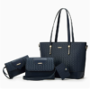 3e2a041b1b5bbe5acb2e5712fe6d28b4 Women's 4-Piece PU Leather Bag Set with Woven-Texture Detail