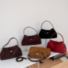 Women's Genuine Leather Shoulder & Crossbody Bag with Clasp Closure