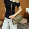 Top Grain Leather Slouch Shoulder Bag – Minimalist Women’s Underarm Handbag