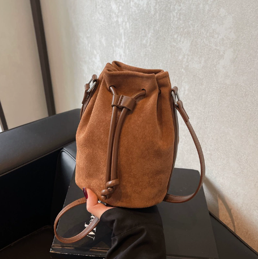 Women's Mini Drawstring Bucket Crossbody Bag