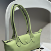 Women's Top-Grain Cowhide Shoulder Bag with Exterior Pocket