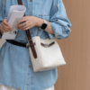 521836df2babcf0823e4436ce1d75cfe Women's Split Cowhide Leather Bucket Shoulder Bag