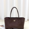 Crocodile Embossed Top Grain Leather Tote Bag – JD-78866