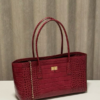 Crocodile Embossed Top Grain Leather Tote Bag – JD-78866