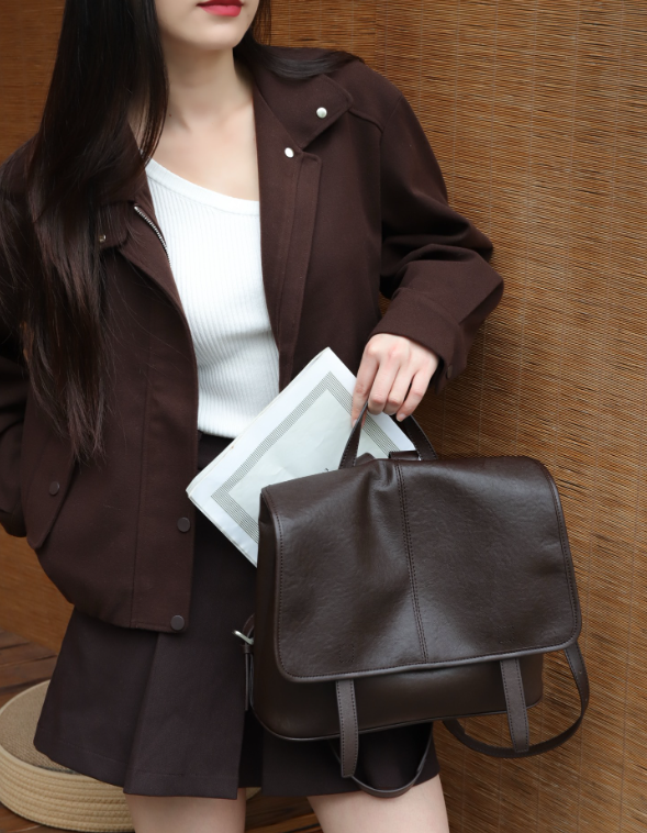 72bc2303aa51fd0dc6608fc4a055f4eb Vintage Top Grain Leather Flap Women’s Backpack