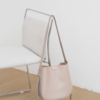 Women's Soft Split Cowhide Leather Bucket Shoulder Bag