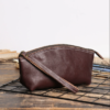 781360c8e131a54f82d20dd9b773636f Women's Top-Grain Cowhide Leather Wristlet Pouch