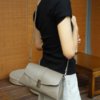 Top Grain Leather Slouch Shoulder Bag – Minimalist Women’s Underarm Handbag