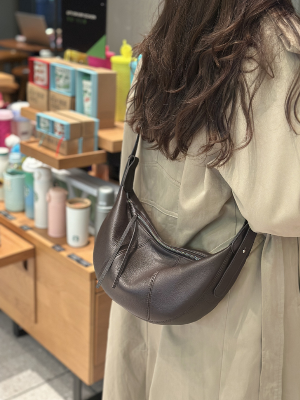 Women's Top-Grain Cowhide Leather Shoulder Bag