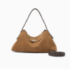 Women's Genuine Leather Shoulder & Crossbody Bag with Clasp Closure