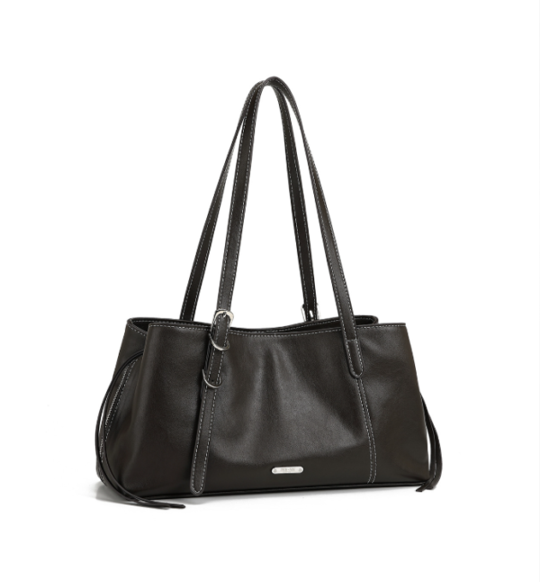 8c8348e88a8ae0664d428f3057856fb9 Women's PU Leather Shoulder Bag with Buckle Detail