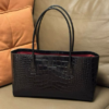 Crocodile Embossed Top Grain Leather Tote Bag – JD-78866