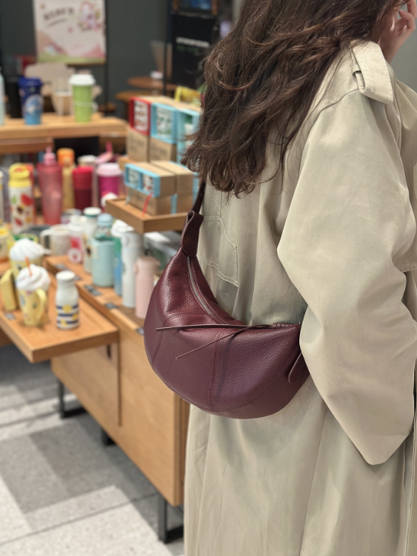 Women's Top-Grain Cowhide Leather Shoulder Bag