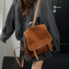 ac0389f78635d16aefe3dadc0db1e2fd Vintage Suede Cowhide Flap Women’s Backpack