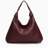 aed64bfea247ccddd16e227fce38a485 Women's Woven PU Leather Hobo Shoulder Bag