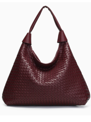 aed64bfea247ccddd16e227fce38a485 Women's Woven PU Leather Hobo Shoulder Bag