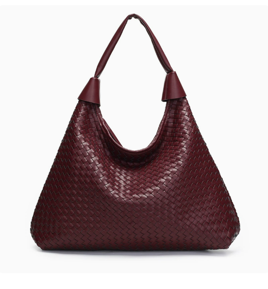aed64bfea247ccddd16e227fce38a485 Women's Woven PU Leather Hobo Shoulder Bag