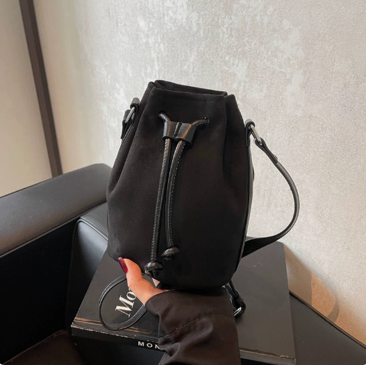 Women's Mini Drawstring Bucket Crossbody Bag