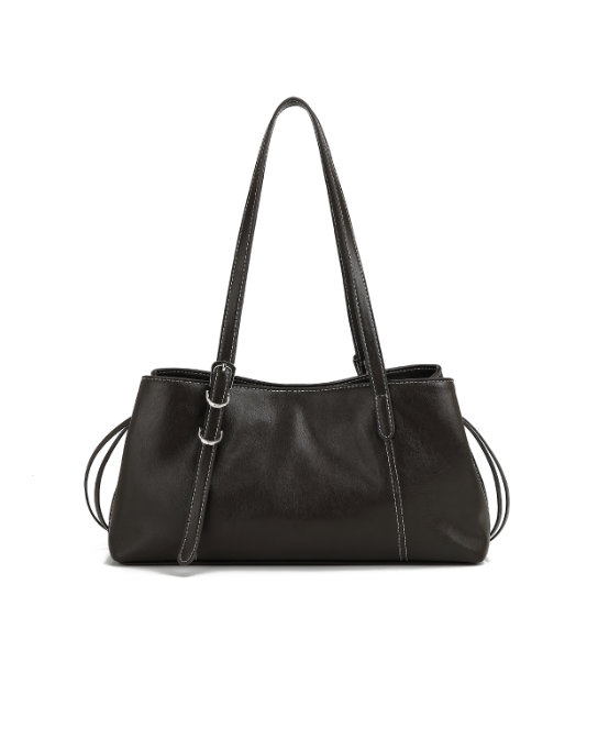 b65863fd56c04984009a5db8610285cc Women's PU Leather Shoulder Bag with Buckle Detail