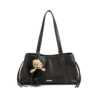 b6f9aa8c722c410972b66d3009b13a2c Women's PU Leather Shoulder Bag with Buckle Detail