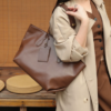 b6fe904d492678577d120a9d839f4663 Top Grain Leather Women’s Work Tote Bag – PYF-911