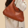 d18e878753509f29e61de02668e18171 Women's Woven PU Leather Hobo Shoulder Bag